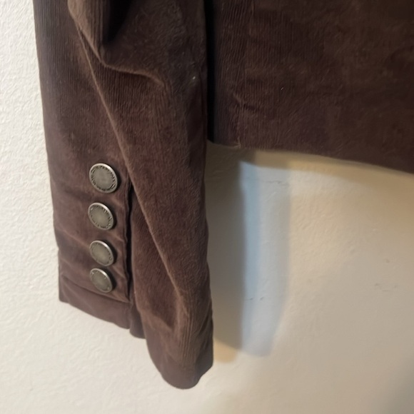 Calvin klein jeans - brown cropped corduroy coat size L - Picture 5 of 6